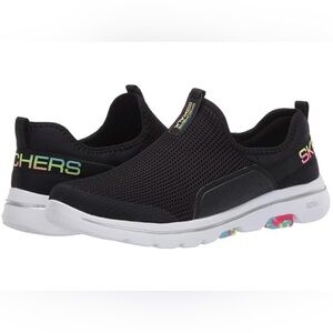 Skechers Women’s‎ Go Walk Sneaker Black Slip-On Shoes Sz 10